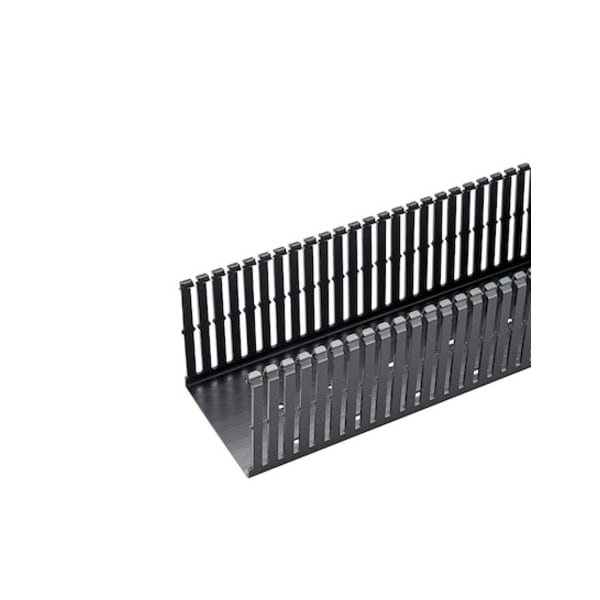 Base Wiring Duct, Type F, Narrow, Black, 1" x 3" x 1' (6-Pack)